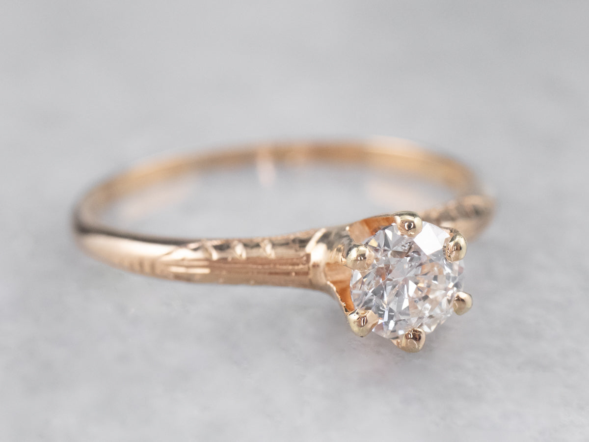 Ostby and Barton Diamond Solitaire Engagement Ring