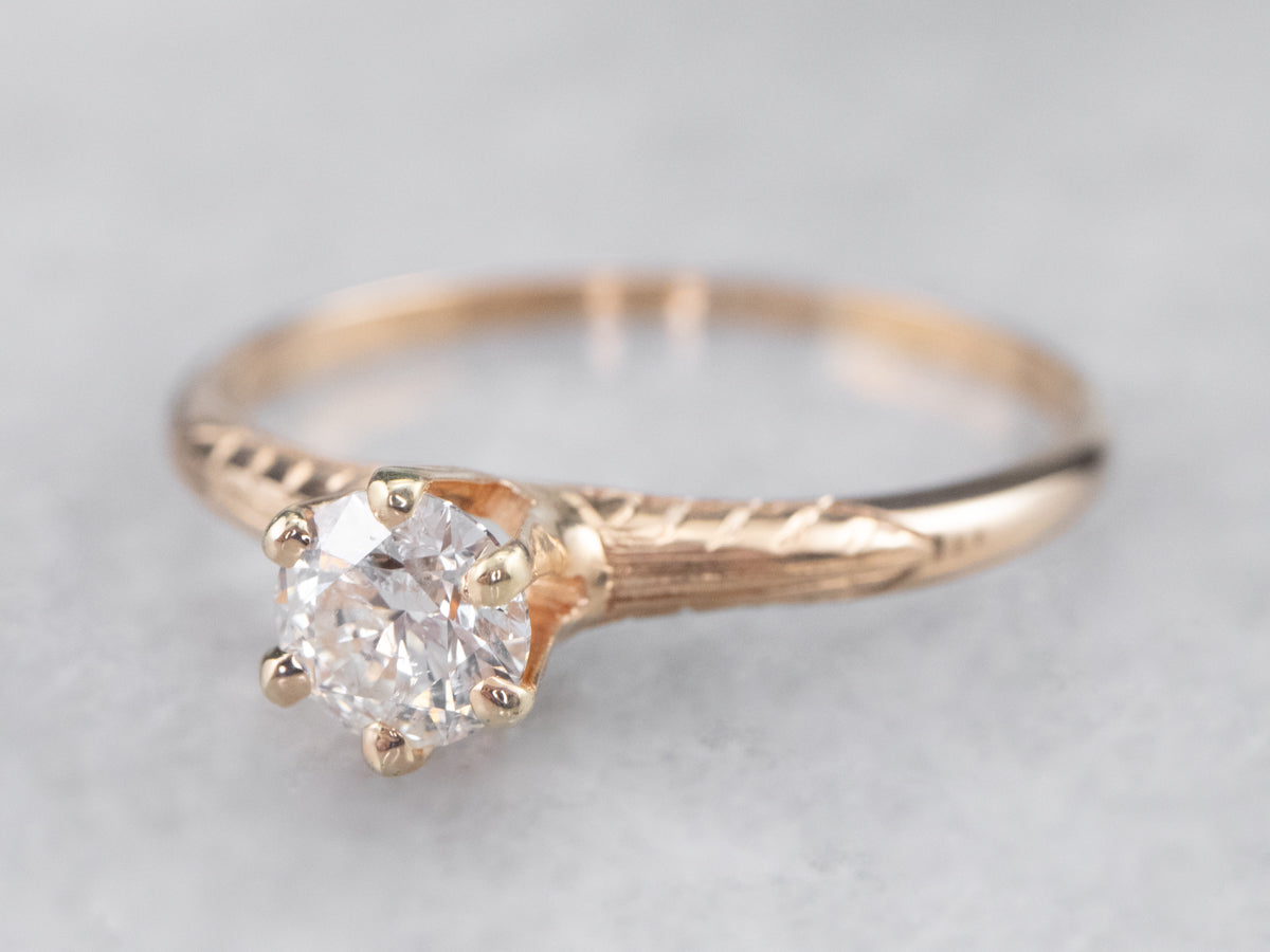 Ostby and Barton Diamond Solitaire Engagement Ring