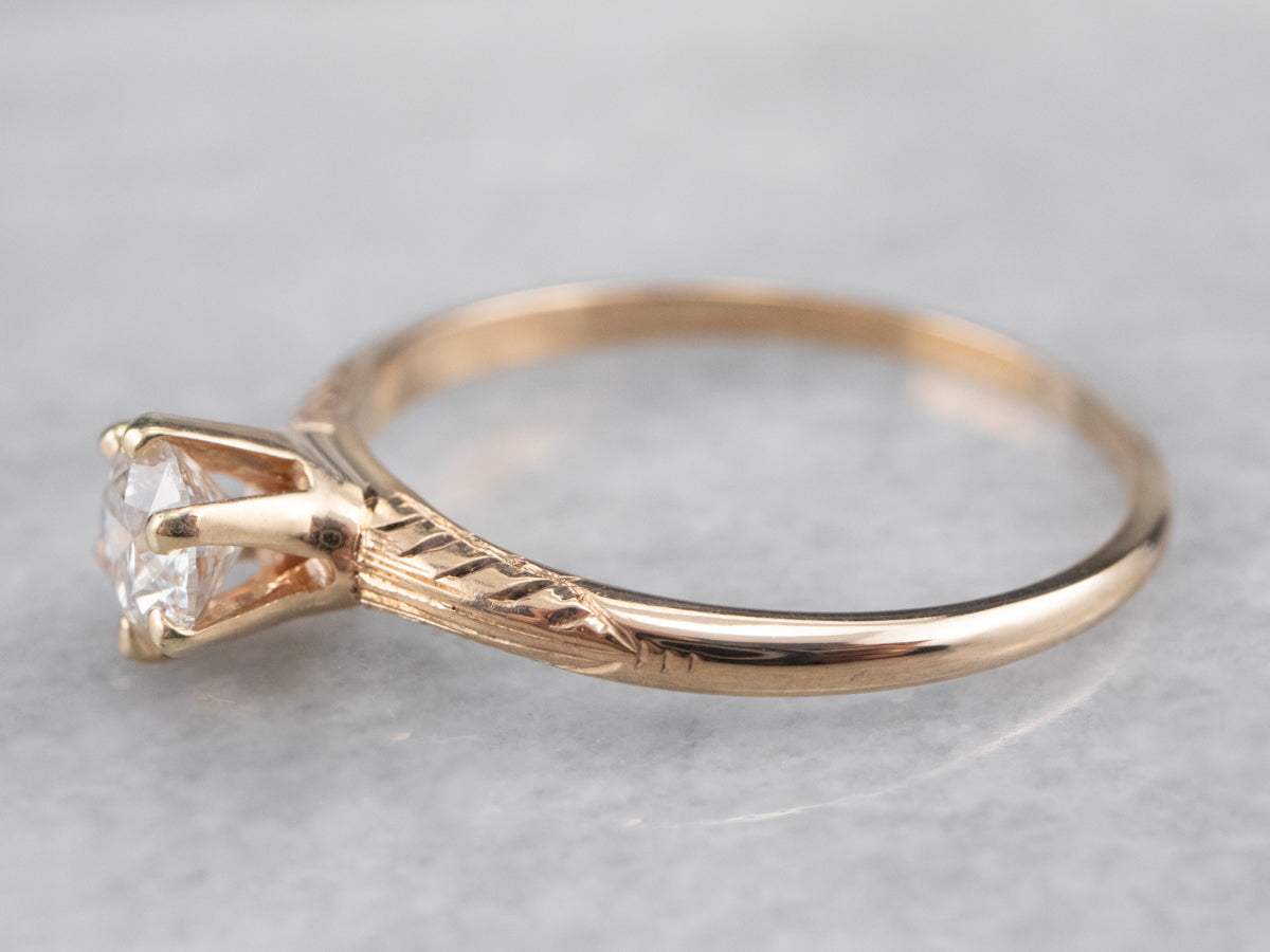 Ostby and Barton Diamond Solitaire Engagement Ring