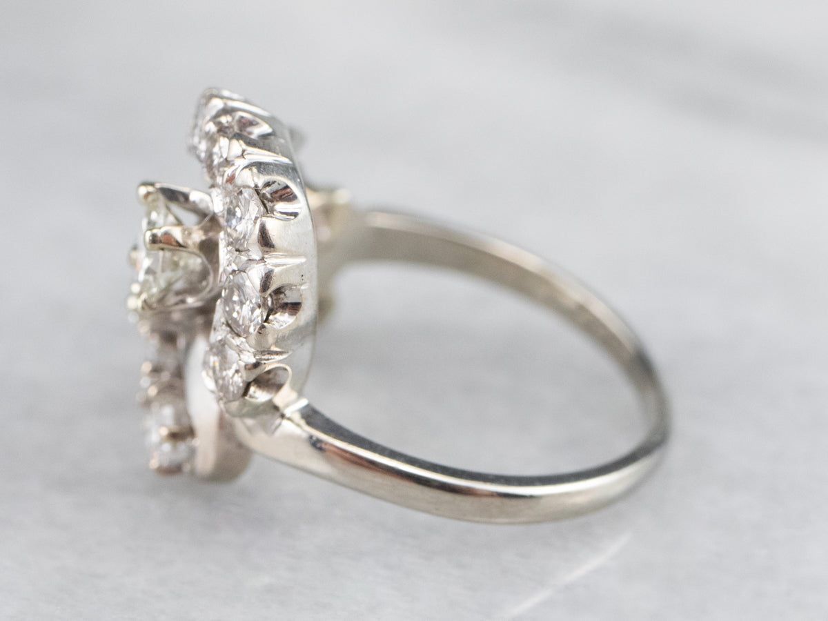 Retro Era Diamond Cocktail Ring