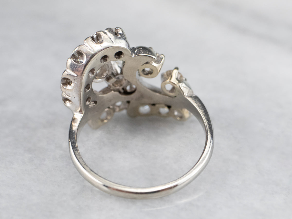 Retro Era Diamond Cocktail Ring