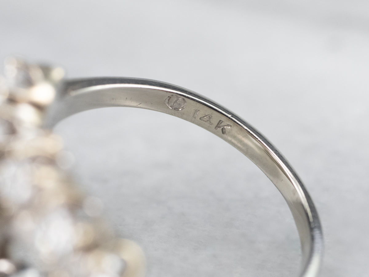 Retro Era Diamond Cocktail Ring