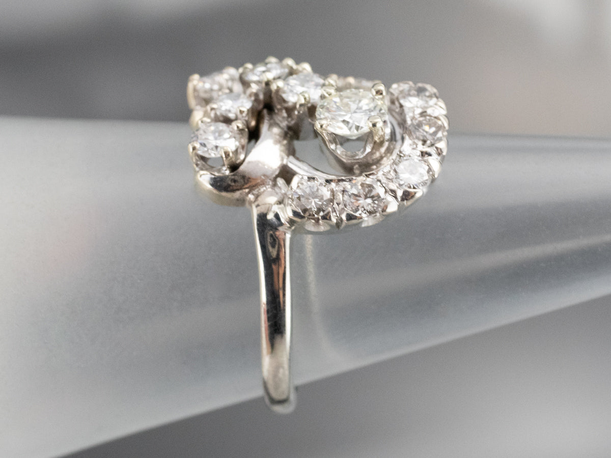 Retro Era Diamond Cocktail Ring