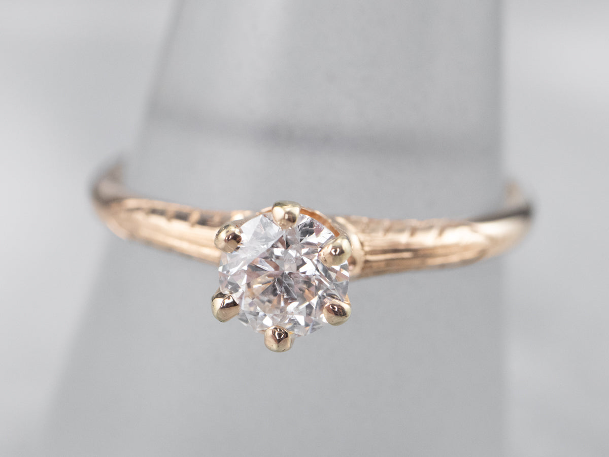 Ostby and Barton Diamond Solitaire Engagement Ring