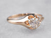 Antique Belcher Set Diamond Engagement Ring