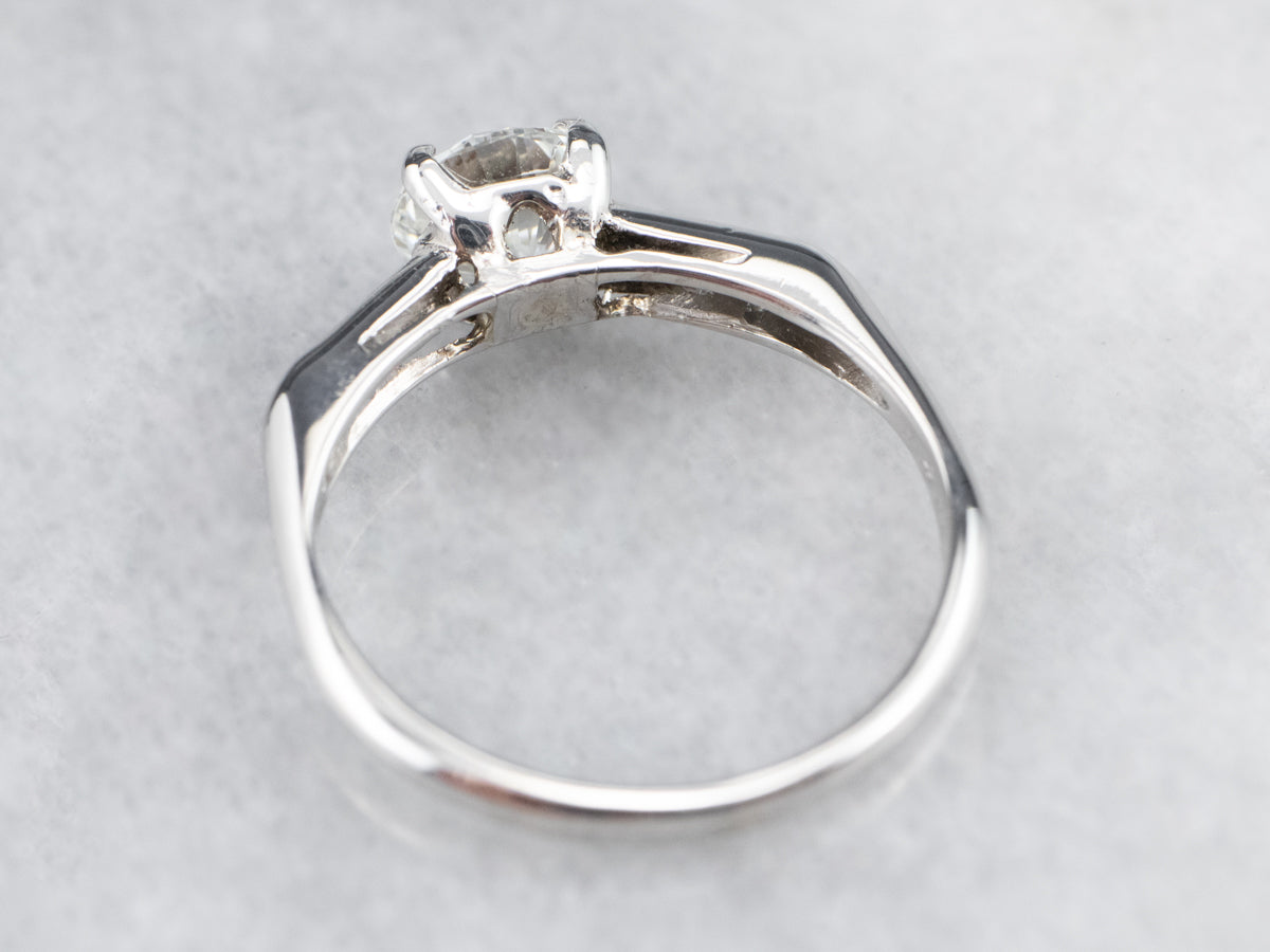 Retro Era Platinum and Diamond Ring