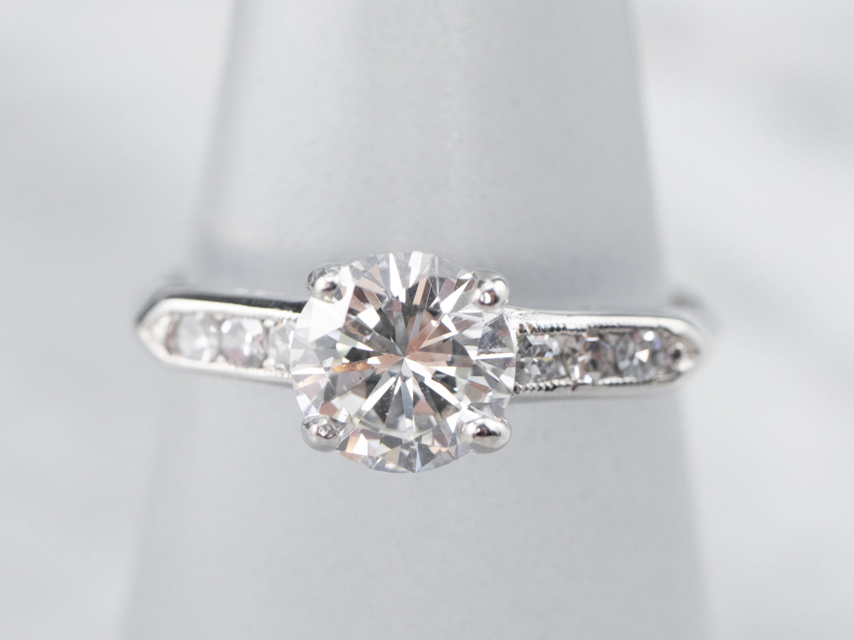 Retro Era Platinum and Diamond Ring