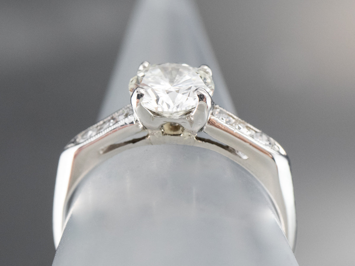 Retro Era Platinum and Diamond Ring