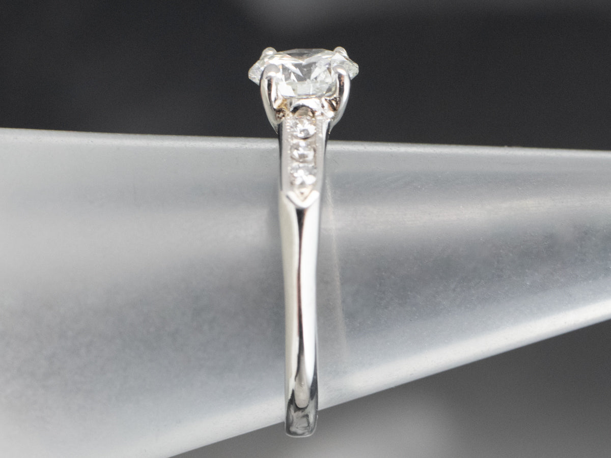 Retro Era Platinum and Diamond Ring