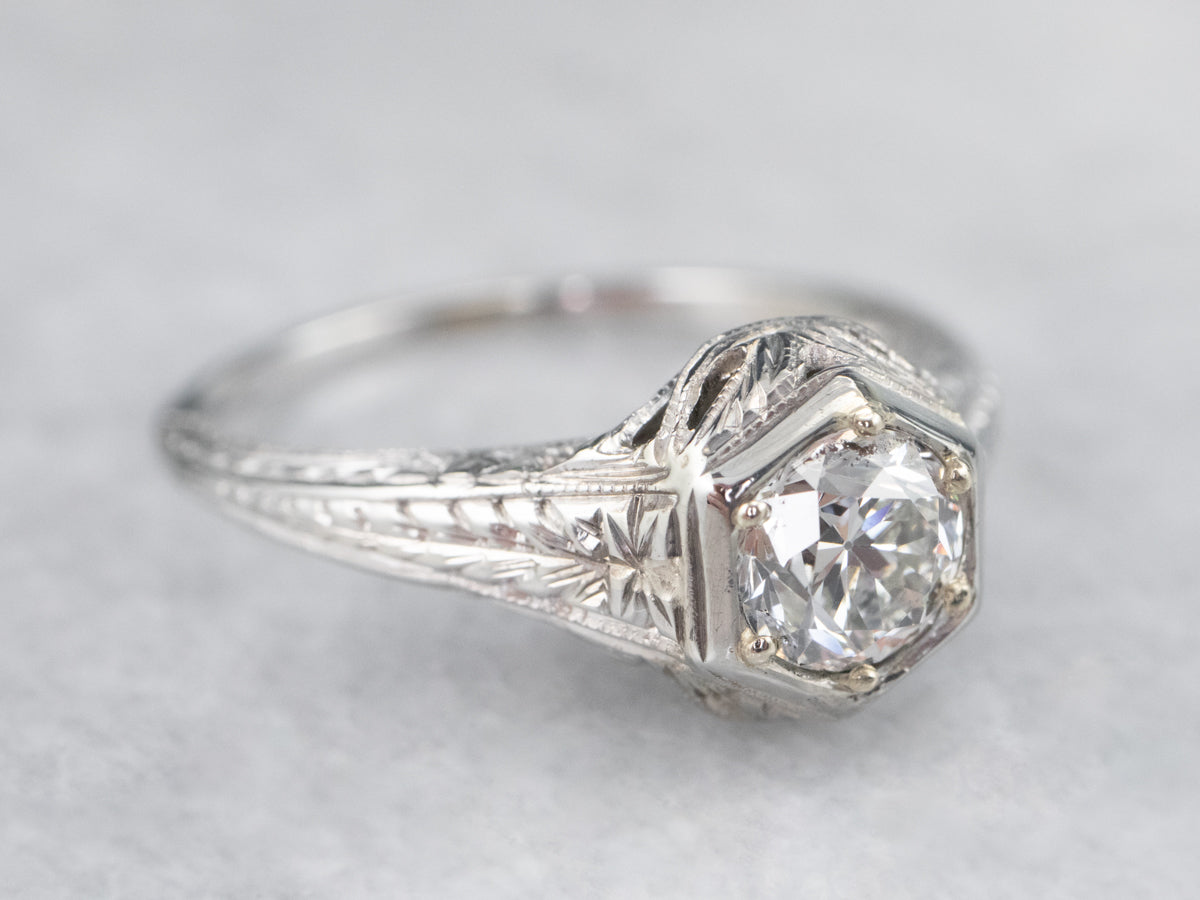 Antique Old European Cut Diamond Engagement Ring