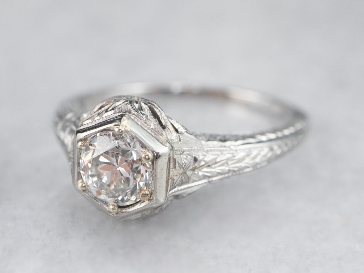 Antique Old European Cut Diamond Engagement Ring