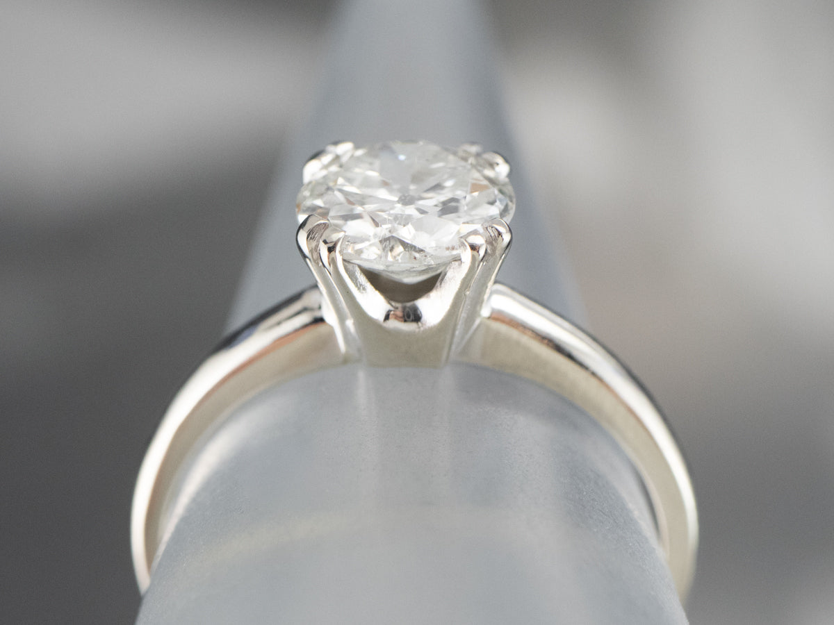 Old European Cut Diamond Solitaire Engagement Ring