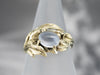 Sweet Botanical Art Nouveau Moonstone Ring