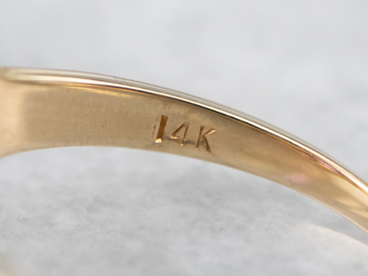 Gold Filigree Amethyst and Diamond Ring