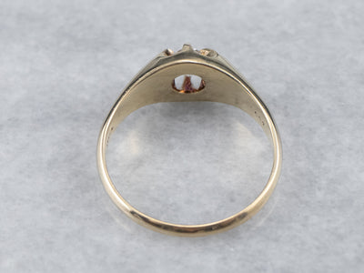 Antique Belcher Set Diamond Engagement Ring