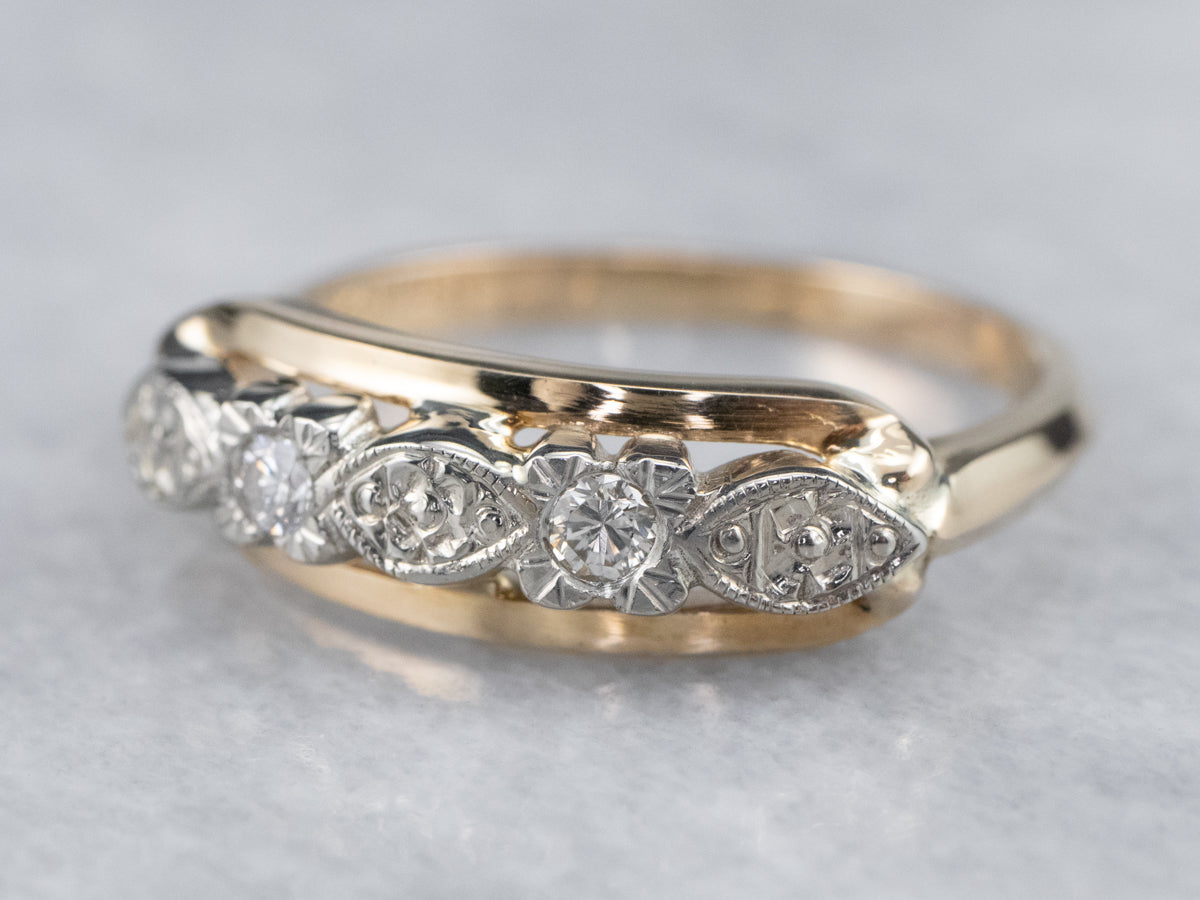 Retro Era Two Tone Diamond Band