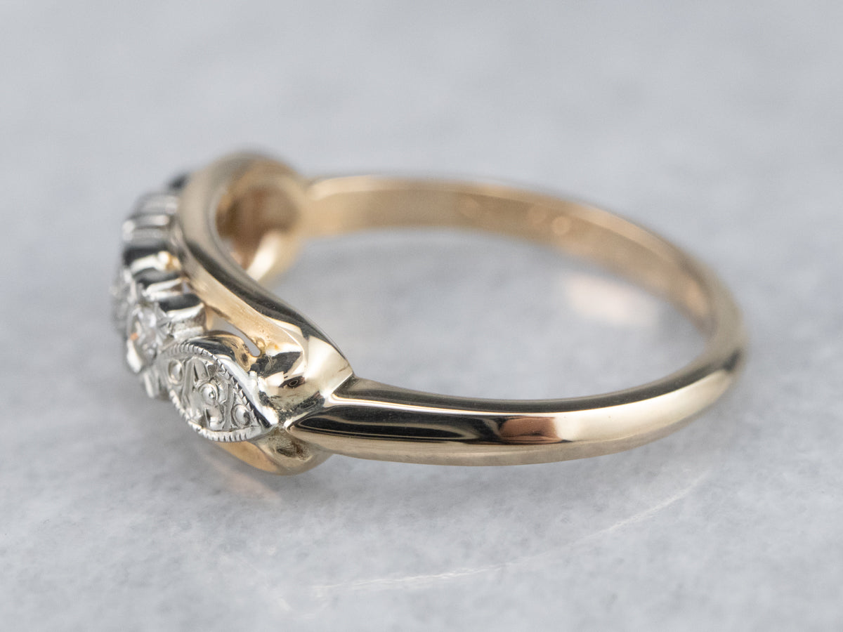 Retro Era Two Tone Diamond Band