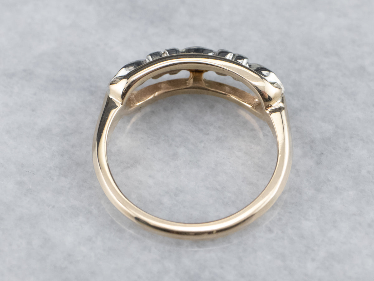 Retro Era Two Tone Diamond Band