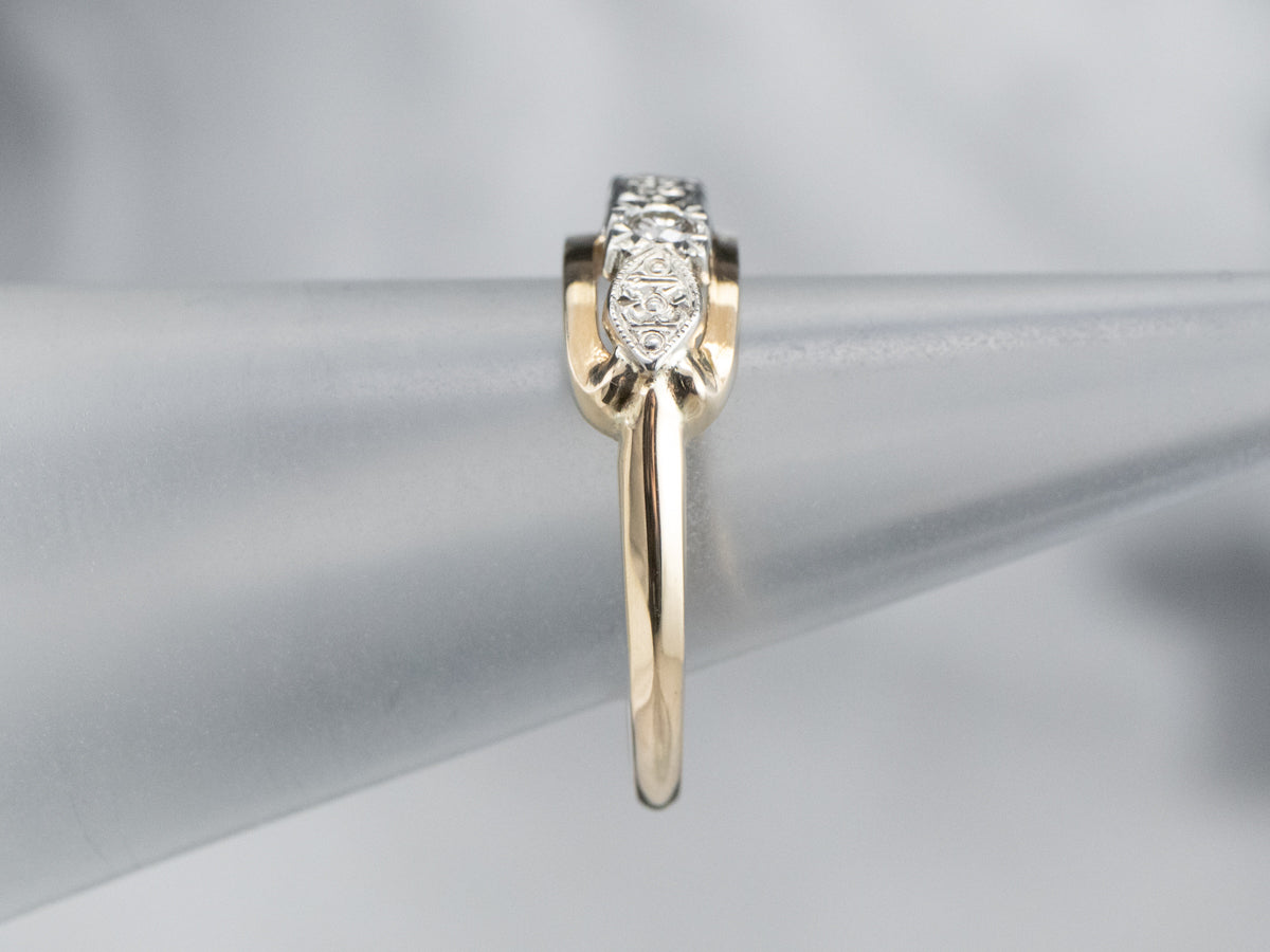 Retro Era Two Tone Diamond Band