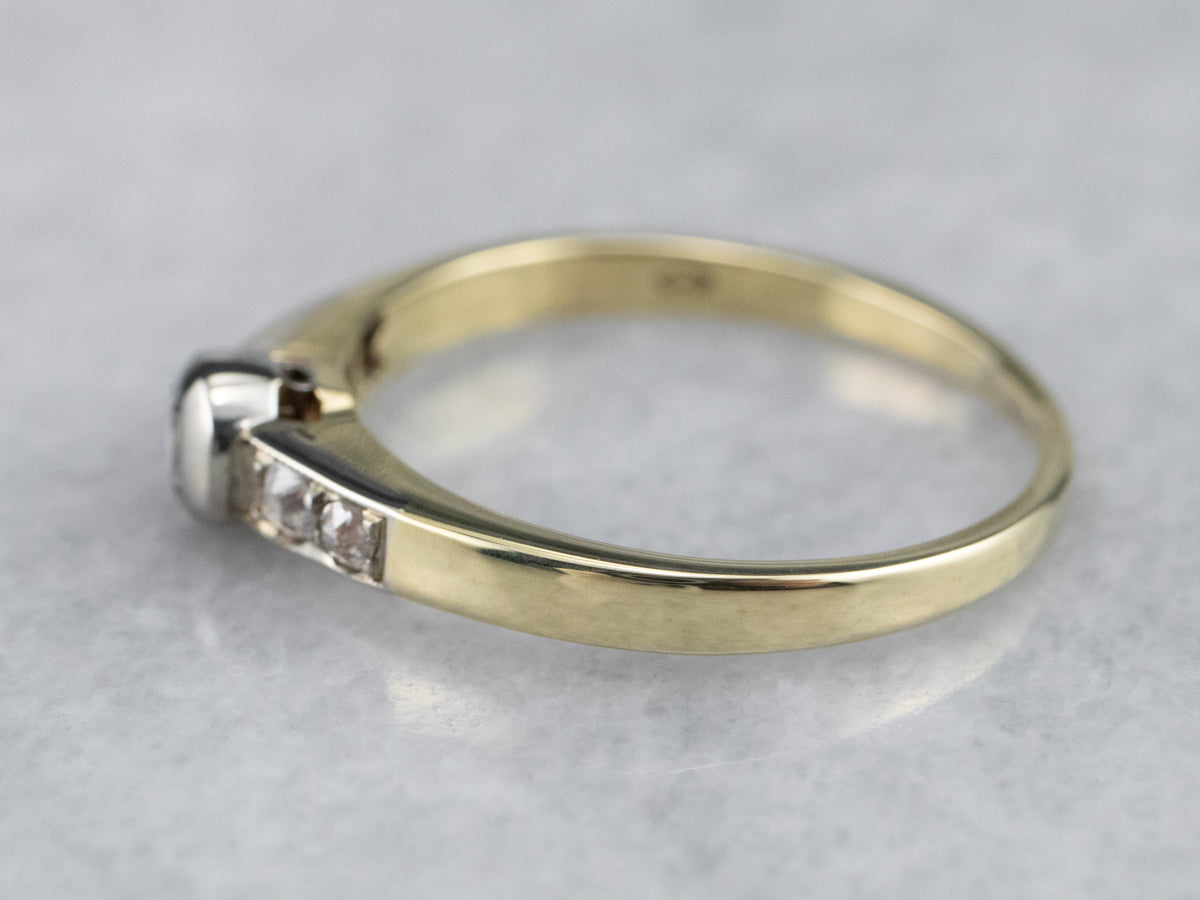 Bezel Set Diamond Engagement Ring