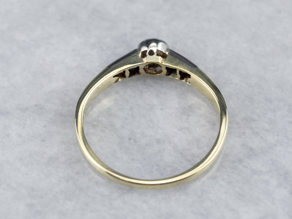 Bezel Set Diamond Engagement Ring