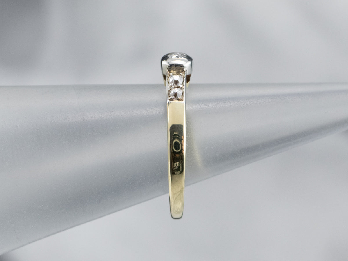 Bezel Set Diamond Engagement Ring