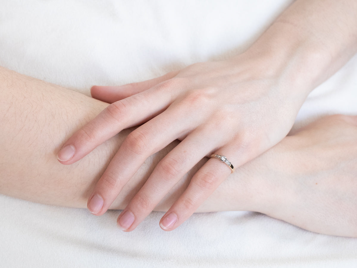 Bezel Set Diamond Engagement Ring