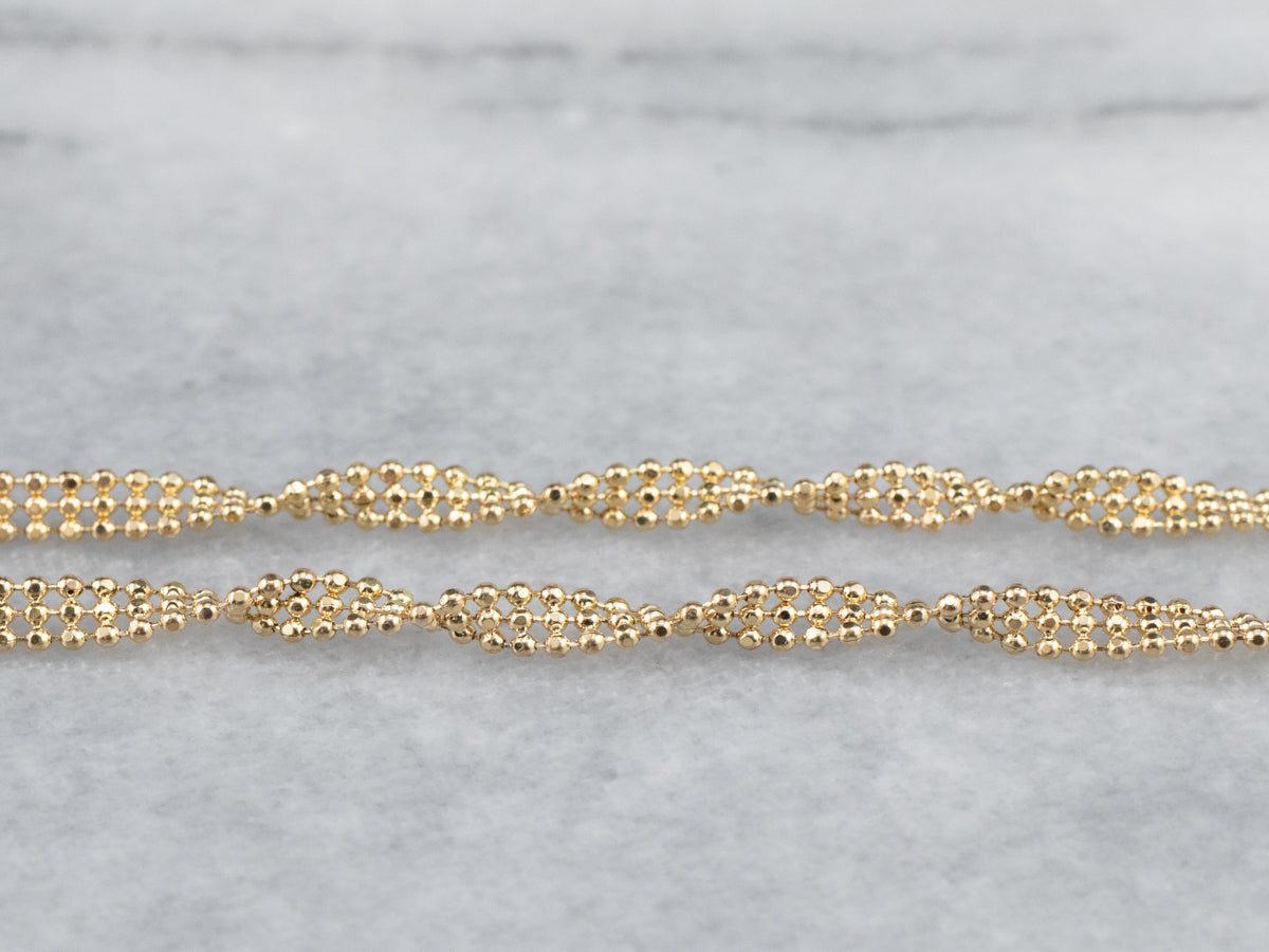 Gold Beaded Chain Necklace