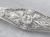 Platinum Art Deco Diamond Filigree Brooch