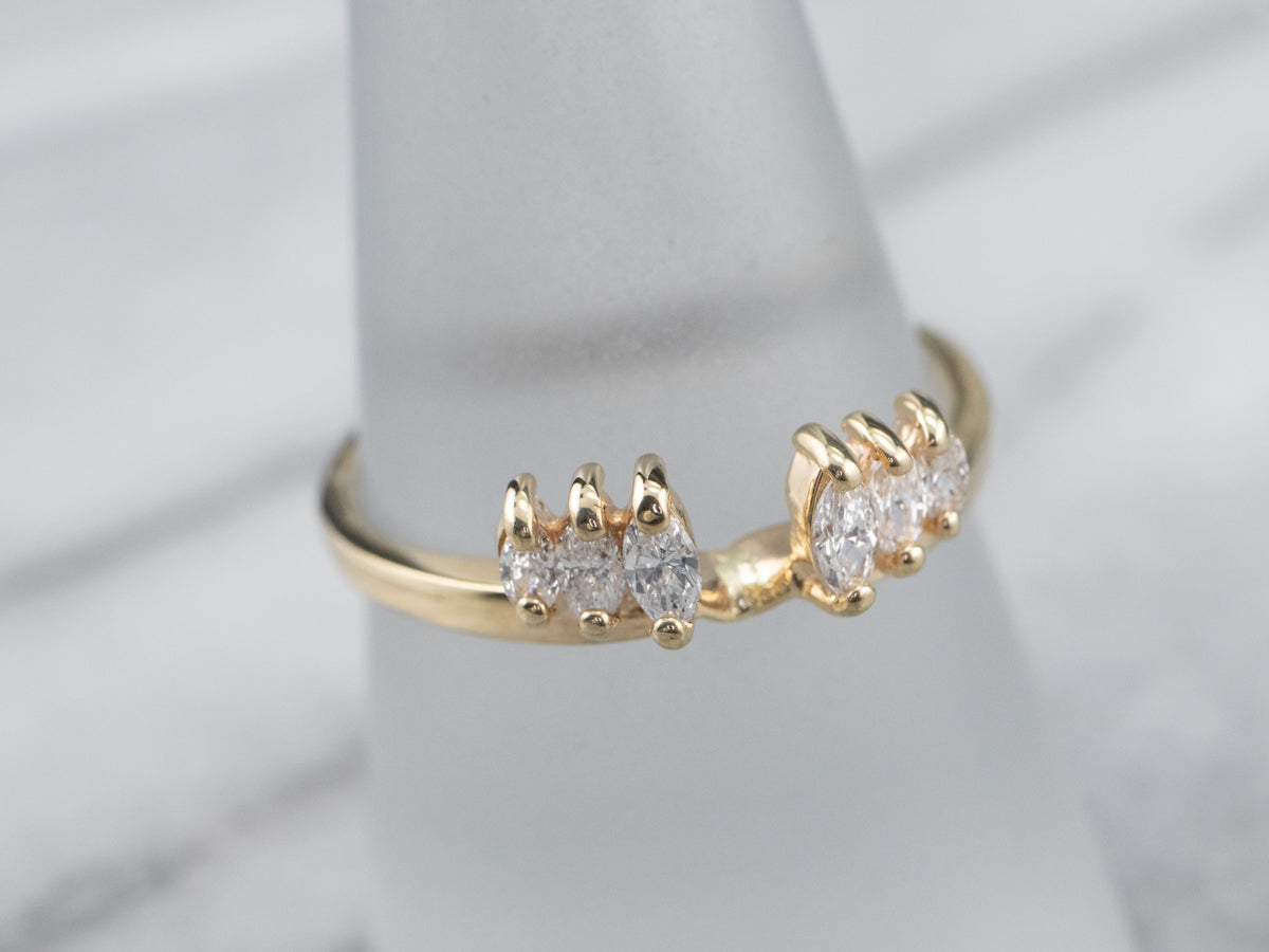 Marquise Diamond Guard Band