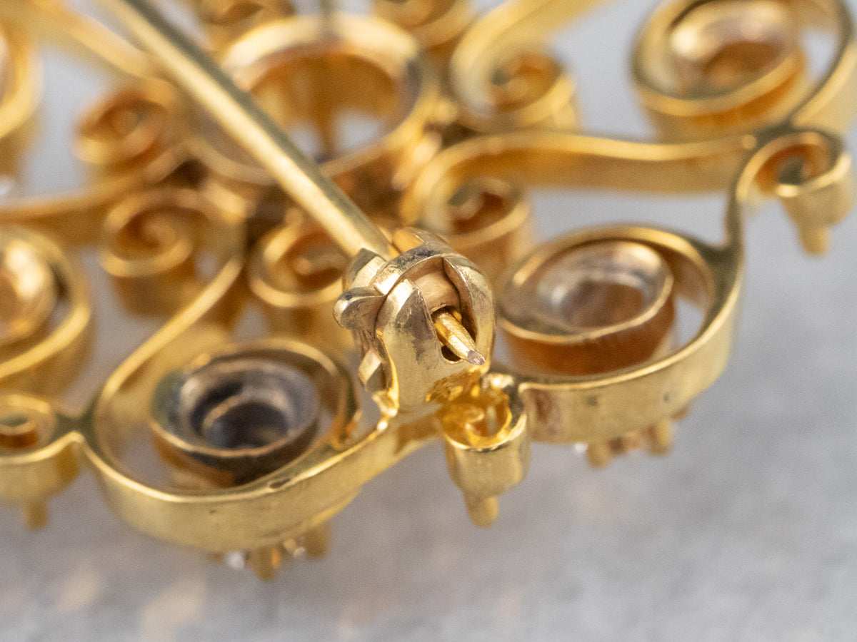 Vintage Buttercup Diamond Brooch or Pendant