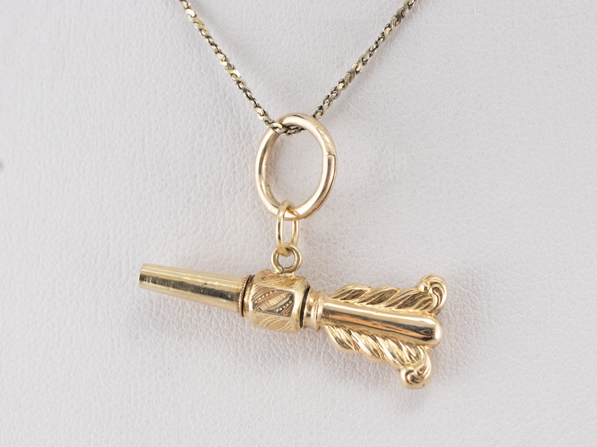 Fancy Gold Key Charm