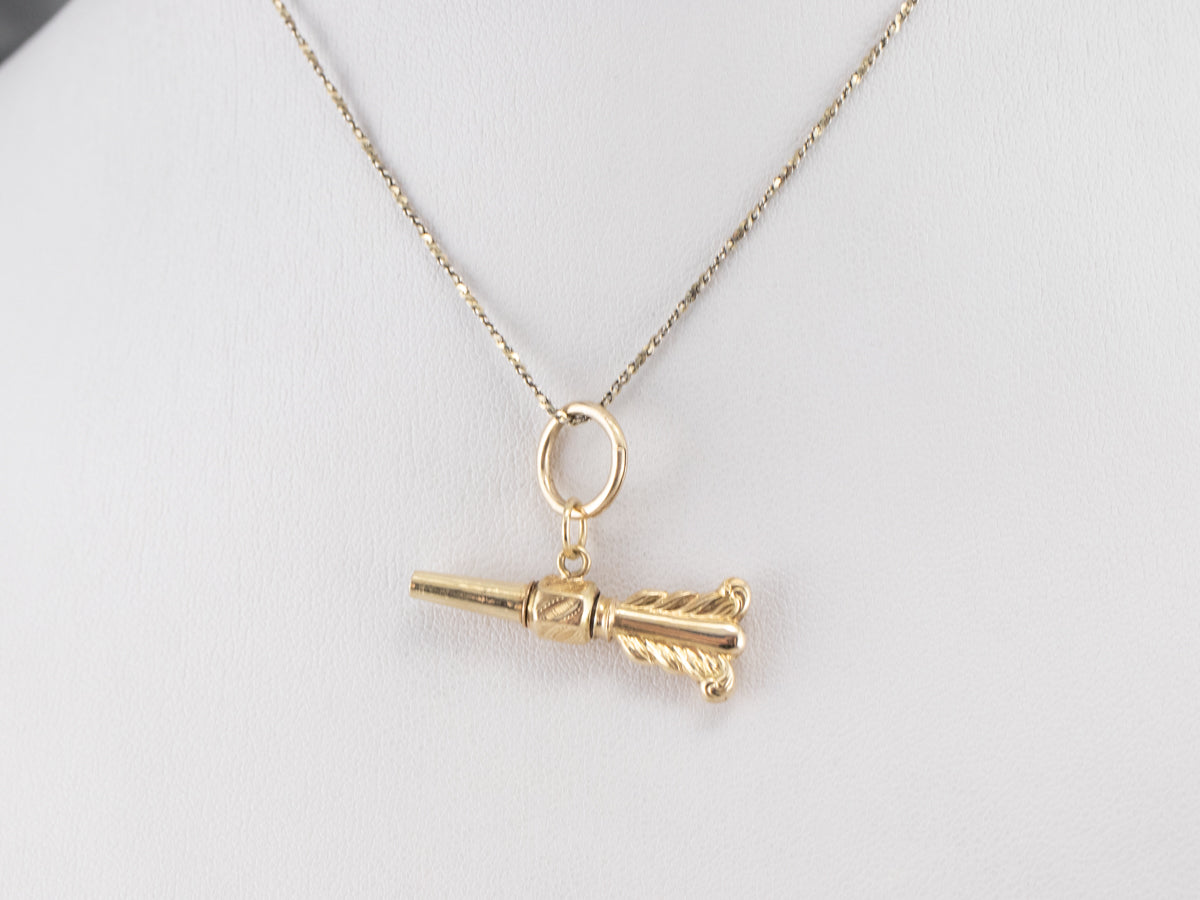 Fancy Gold Key Charm