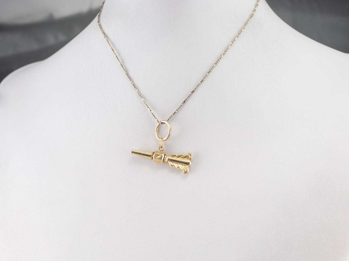 Fancy Gold Key Charm