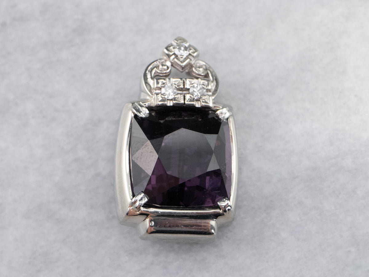 Upcycled Spinel and Diamond Pendant