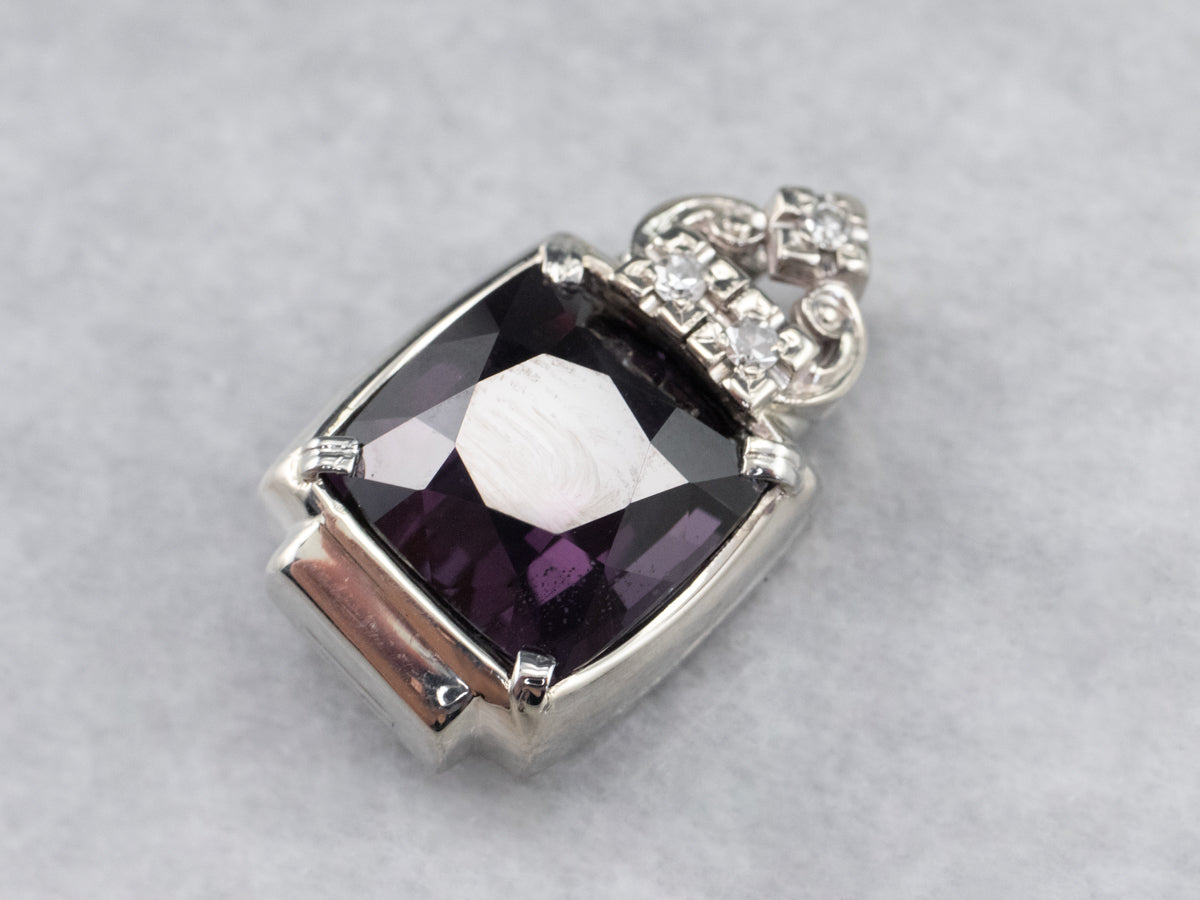 Upcycled Spinel and Diamond Pendant
