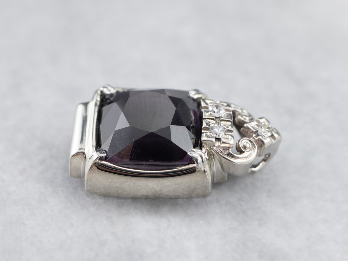 Upcycled Spinel and Diamond Pendant