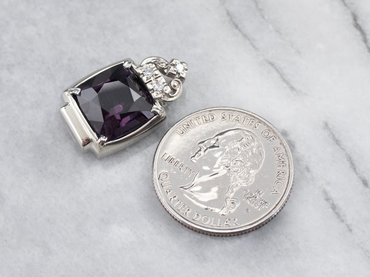 Upcycled Spinel and Diamond Pendant