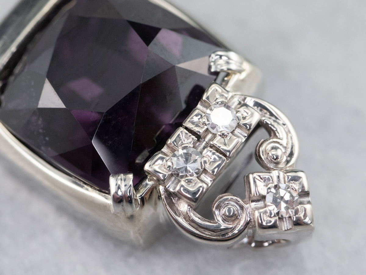 Upcycled Spinel and Diamond Pendant