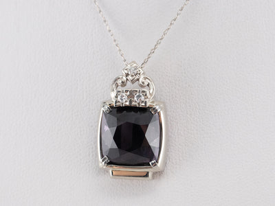 Upcycled Spinel and Diamond Pendant