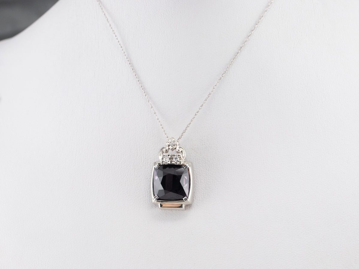 Upcycled Spinel and Diamond Pendant