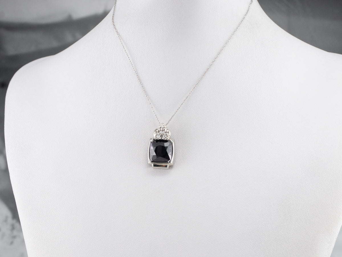 Upcycled Spinel and Diamond Pendant