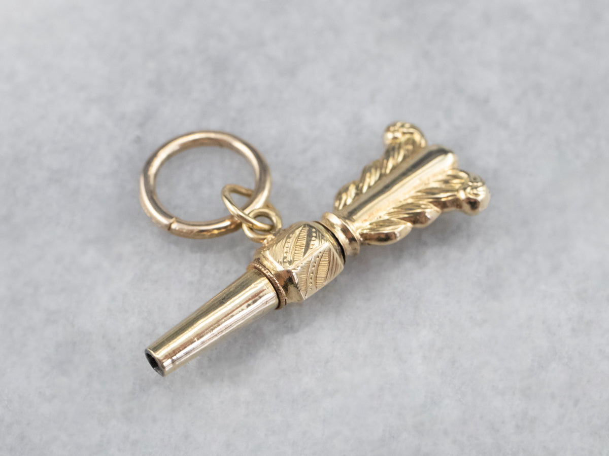 Fancy Gold Key Charm
