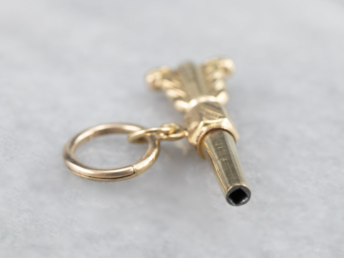 Fancy Gold Key Charm