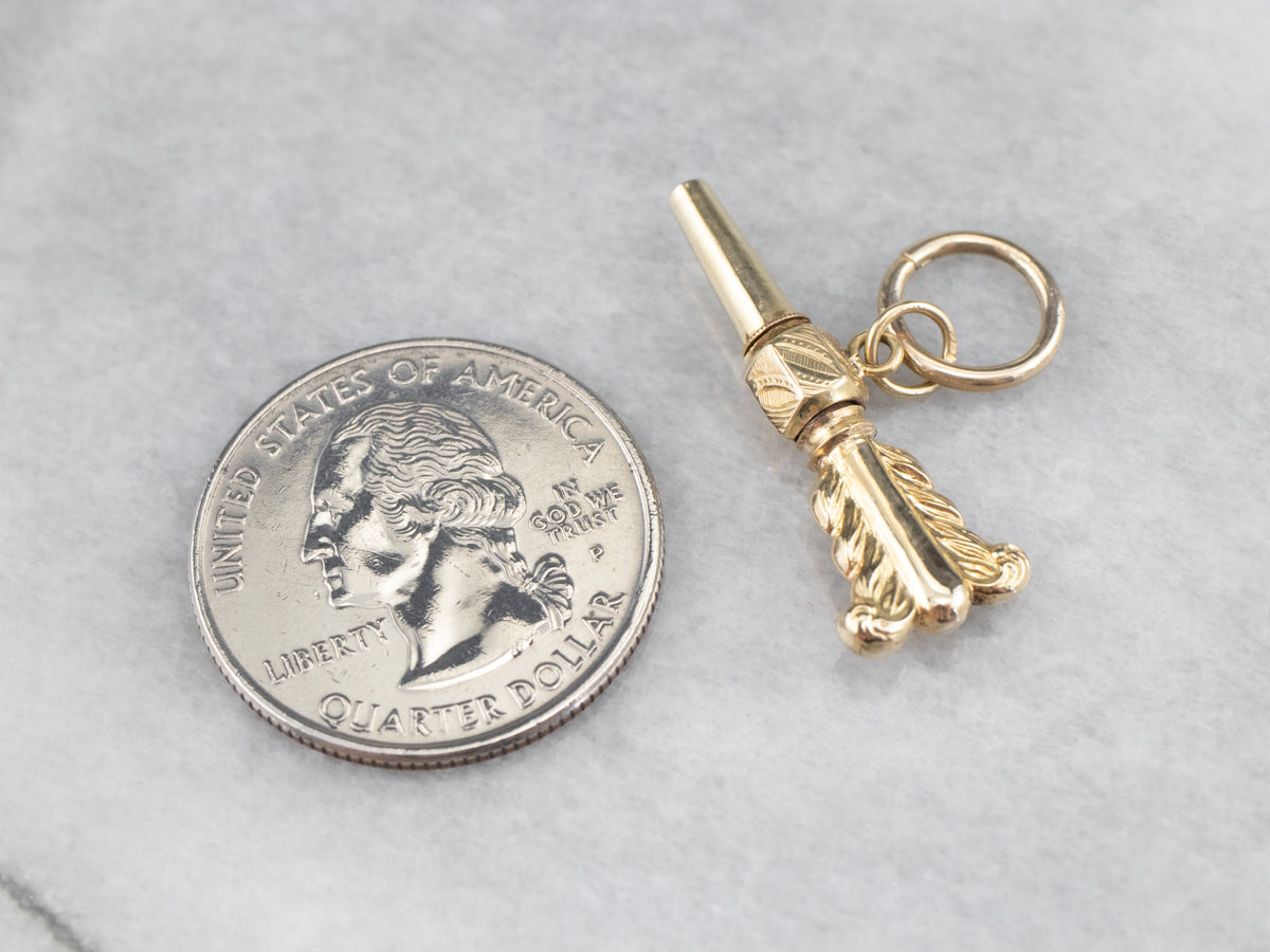Fancy Gold Key Charm