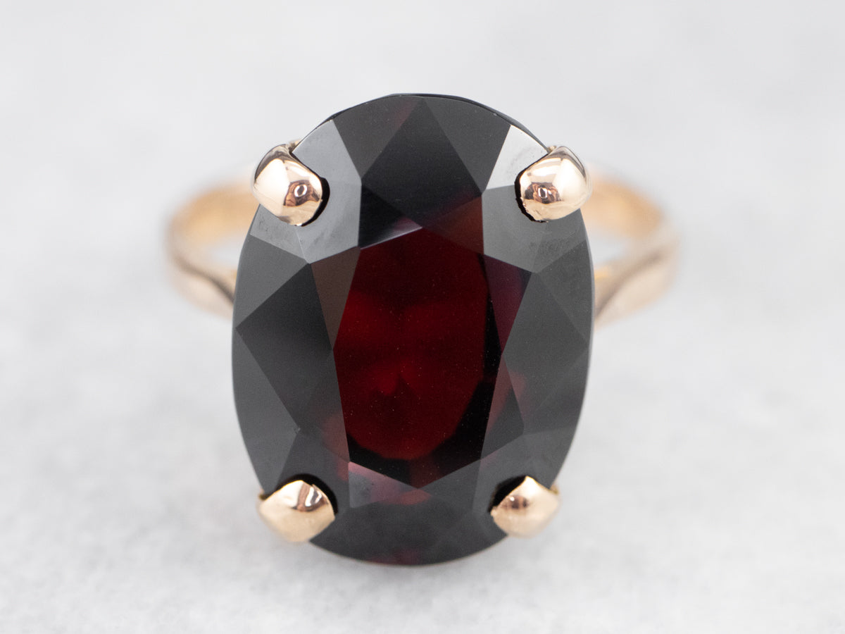 Vintage Garnet Cocktail Ring