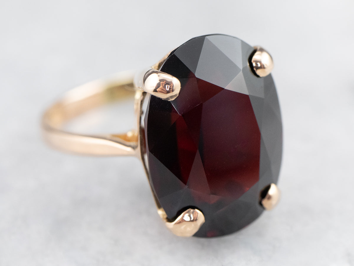 Vintage Garnet Cocktail Ring