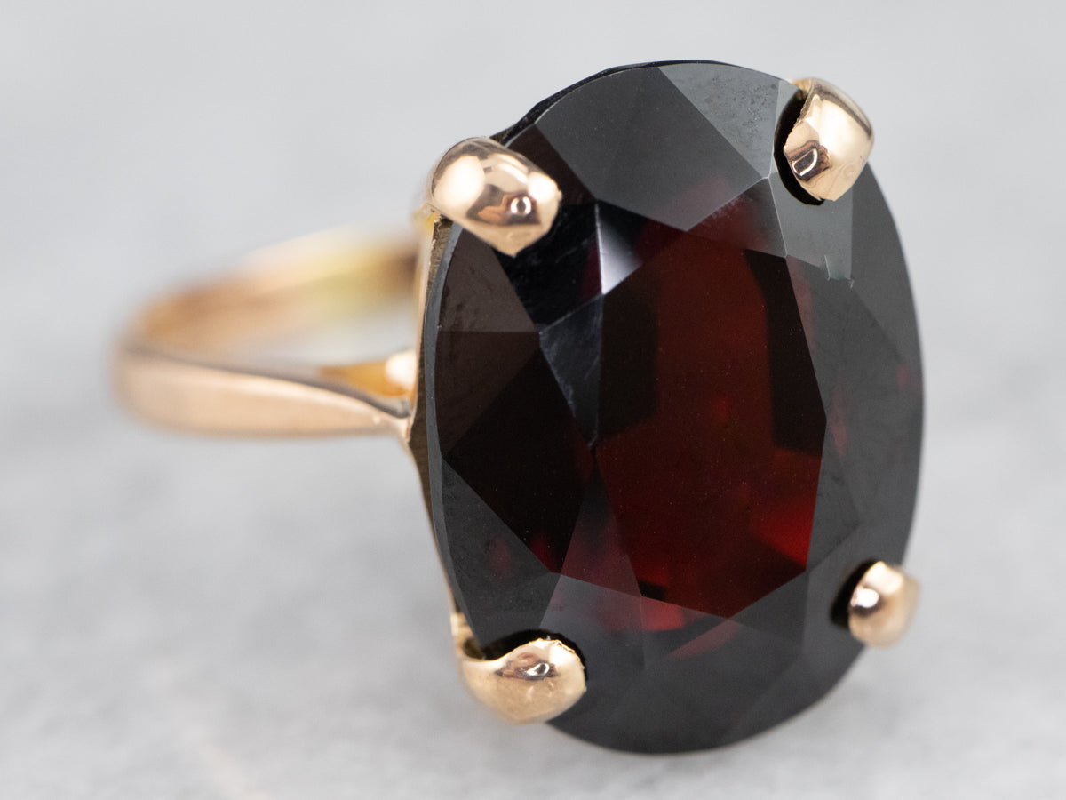 Vintage Garnet Cocktail Ring