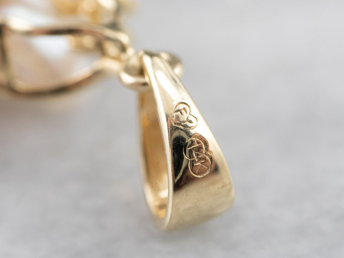 Vintage Pearl and Ruby Pendant