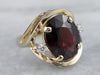 Gold Garnet and Diamond Cocktail Ring